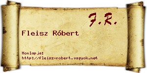 Fleisz Róbert névjegykártya